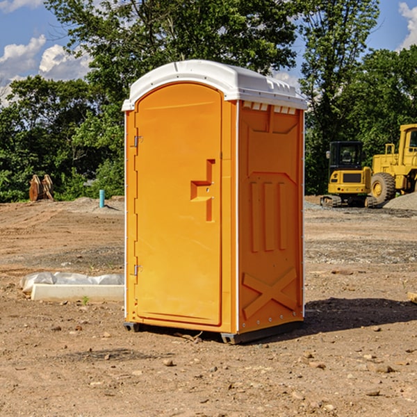 how often are the portable restrooms cleaned and serviced during a rental period in Chandlers Valley PA